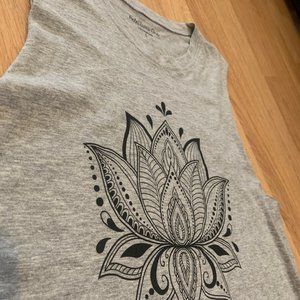 Rebellious One Lotus Flower Muscle Tee